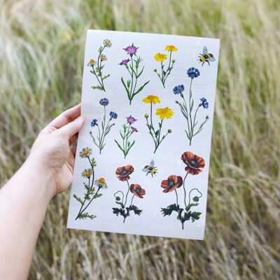 Tatuaże zmywalne Kwiaty polne miniaturka 2