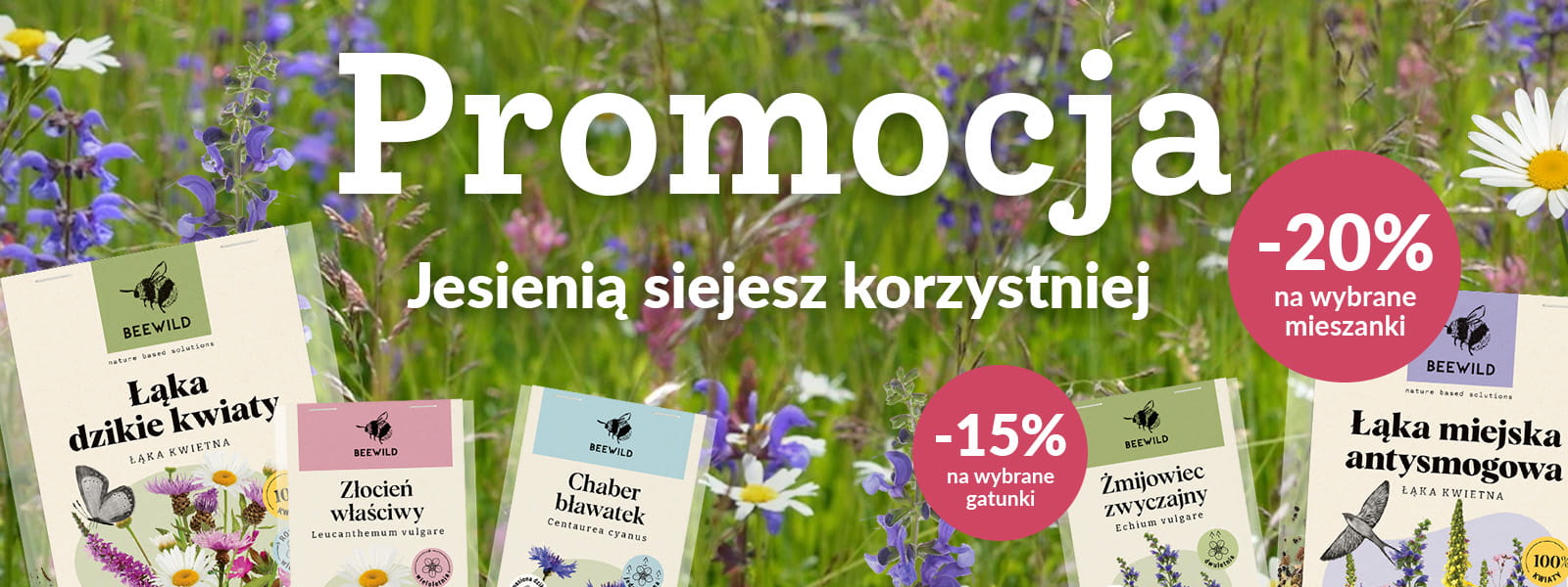 PROMOCJA 
Jesienią siejesz korzystniej
-20% na wybrane mieszanki i -15% na wybrane gatunki